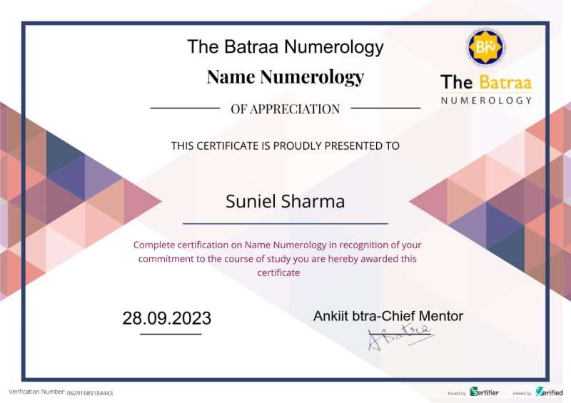 Certificate Of Appreciation